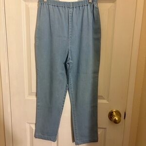 ESKANDAR lightweight cropped jeans